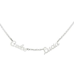 Gargantilla plata 925mm 2 nombres