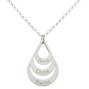 Gargantilla plata 925mm – 3 lagrimas
