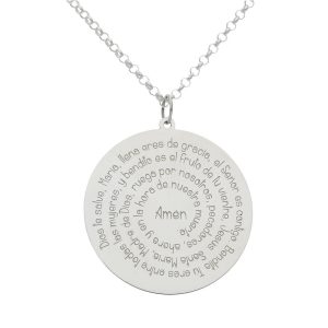 Gargantilla plata 925mm ave maria – 30mm