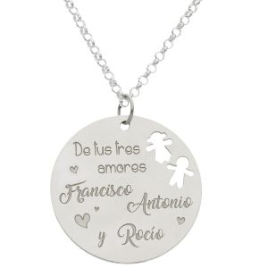 Gargantilla plata 925mm amores – 26mm