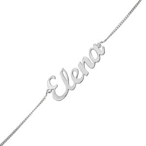 Pulsera plata 925m nombre grande