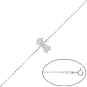 Pulsera plata 925mm nombre + niña