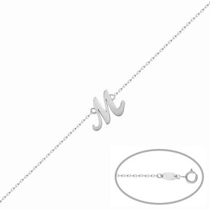 Pulsera plata 925mm letra inglesa