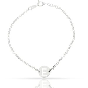 Pulsera plata 925mm letra calada – 10mm