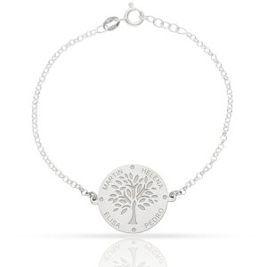 Pulsera plata 925mm arbol vida – 18mm
