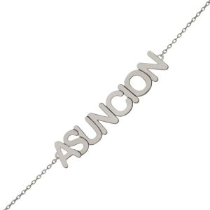 Pulsera plata 925mm nombre grande