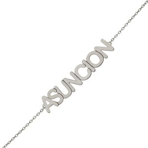 Pulsera plata 925mm nombre mediano