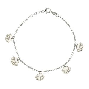 Pulsera plata 925mm mini charms conchas