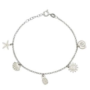 Pulsera plata 925mm mini charms mix
