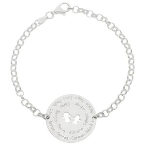 Pulsera plata 925mm nombres alumnos – 25mm