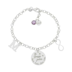 Pulsera mi historia plata 925mm amigas
