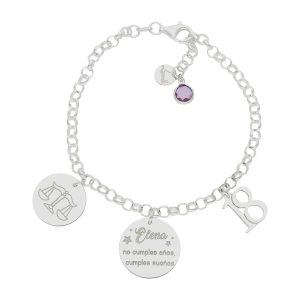 Pulsera mi historia plata 925mm cumpleaños