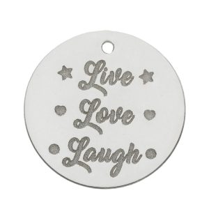 Mi historia – abalorio plata 925mm live love laugh