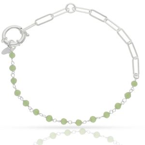 Pulsera plata 925mm piedras verdes