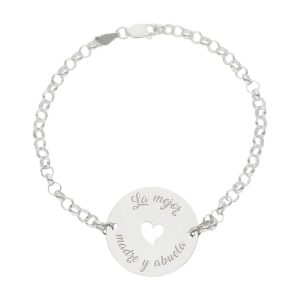 Pulsera plata 925mm la mejor mama y abuela