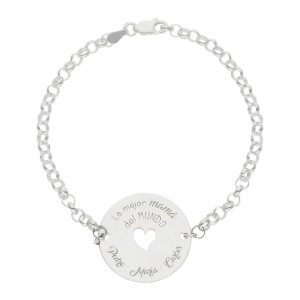 Pulsera plata 925mm mama + frase