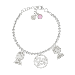 Pulsera mi historia plata 925mm bolas mama
