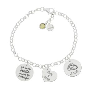 Pulsera mi historia plata 925mm conmigo
