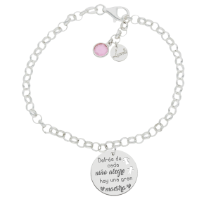 Pulsera mi historia plata 925mm maestra