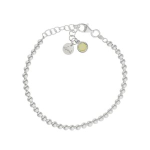 Pulsera mi historia plata 925mm bolas – verde
