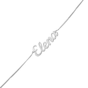 Pulsera plata 925mm nombre pequeño