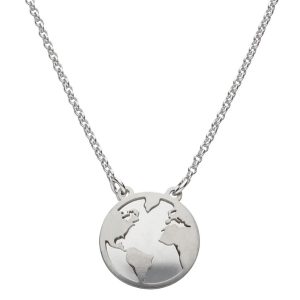 Gargantilla plata 925mm mundo – 16mm