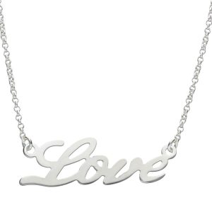Gargantilla plata 925mm love