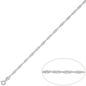 Cadena plata 925mm singapur – 2.50mm