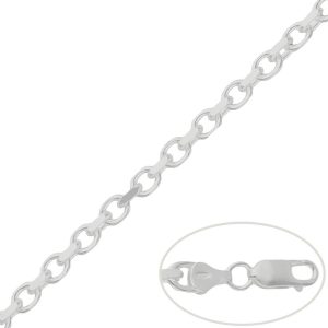 Cadena plata 925mm rolot 4 caras – 5.50mm