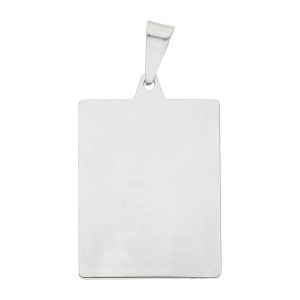 Placa plata 925mm rectangular mediana – 23x30mm
