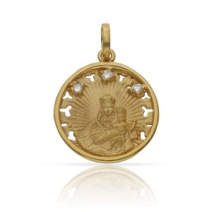 Medalla plata chapada oro v. del carmen – 20mm