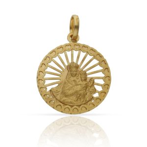 Medalla plata chapada oro v. del carmen – 20mm