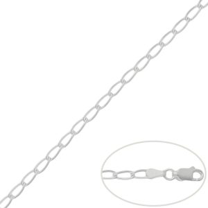 Cadena plata 925mm bilbao – 3mm
