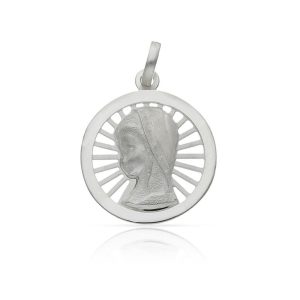 Medalla plata 925mm virgen niña – 18mm