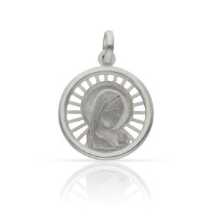 Medalla plata 925mm virgen niña – 18mm