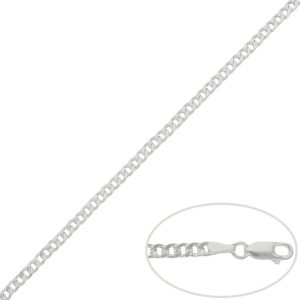 Cadena plata 925mm barbada – 3mm