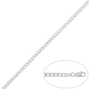 Cadena plata 925mm barbada – 3mm