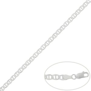 Cadena plata 925mm ancla – 4mm