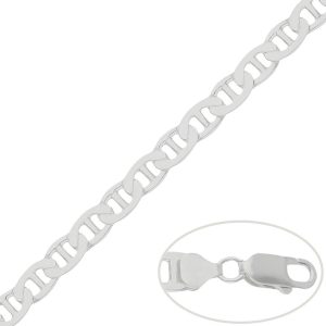 Cadena plata 925mm ancla – 8mm
