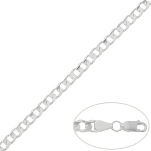 Cadena plata 925mm barbada – 6mm