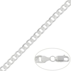 Cadena plata 925mm barbada – 7.50mm