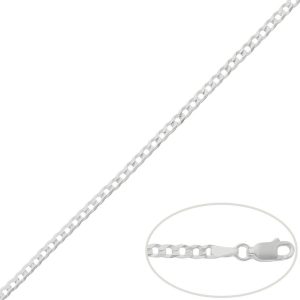 Cadena plata 925mm barbada – 3mm