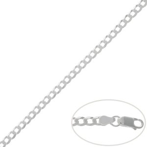 Cadena plata 925mm barbada – 3.50mm