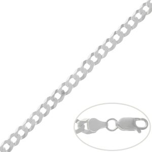 Cadena plata 925mm barbada – 7mm