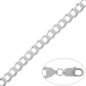 Cadena plata 925mm barbada – 9mm