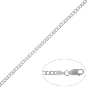 Cadena plata 925mm barbada – 4mm