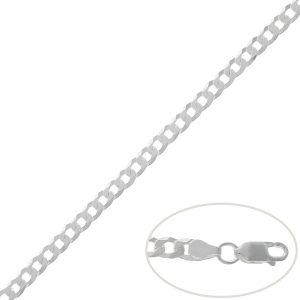 Cadena plata 925mm barbada – 5mm