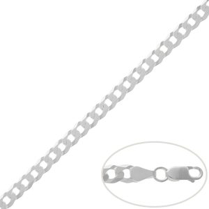 Cadena plata 925mm barbada – 6mm