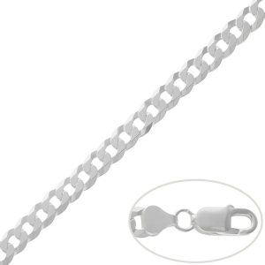 Cadena plata 925mm barbada – 8mm