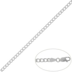 Cadena plata 925mm barbada – 4mm